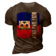 Best Haitian Dad Ever Haiti Daddy Fathers Day 3D Print Casual Tshirt Brown