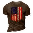 Betsy Ross Flag 1776 Not Offended Vintage American Flag Usa 3D Print Casual Tshirt Brown