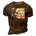 Body Under Construction Mind On A Mission Fitness Lovers 3D Print Casual Tshirt Brown