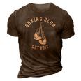 Boxing Club Detroit Distressed Gloves 3D Print Casual Tshirt Brown