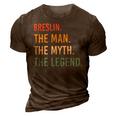 Breslin Name Shirt Breslin Family Name 3D Print Casual Tshirt Brown