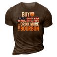 Buy American Drink More Bourbon Funny Whiskey Drinking 3D Print Casual Tshirt Brown