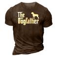 Cane Corso The Dogfather Pet Lover 3D Print Casual Tshirt Brown