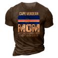 Cape Verdean Mom Cape Verde Flag Design For Mothers Day 3D Print Casual Tshirt Brown