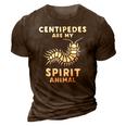 Centipedes Are My Spirit Animal - Funny Centipede 3D Print Casual Tshirt Brown