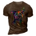 Colorful Pit-Bull Terrier Dog Love-R Dad Mom Boy Girl T-Shirt 3D Print Casual Tshirt Brown
