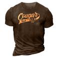 Cougar Bait Mountain Lion 3D Print Casual Tshirt Brown