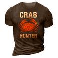 Crab Hunter Crab Lover Vintage Crab 3D Print Casual Tshirt Brown