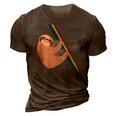 Cute Sloth Design - New Sloth Climbing A Rainbow 3D Print Casual Tshirt Brown