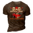 Dad Birthday Crew Fire Truck Firefighter Fireman Party V2 3D Print Casual Tshirt Brown