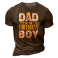 Dad Of The Bday Boy Construction Bday Party Hat Men 3D Print Casual Tshirt Brown