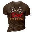Dad Pit Crew Funny Birthday Boy Racing Car Pit Crew B-Day 3D Print Casual Tshirt Brown