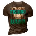Dada Grandpa Fishing Gift My Favorite Fishing Buddy Calls Me Dada 3D Print Casual Tshirt Brown