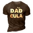 Dadcula Halloween Funny Letter Print Dad Tops 3D Print Casual Tshirt Brown