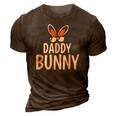 Daddy Bunny Easter And Glasses For Happy Easter Fathers Day 3D Print Casual Tshirt Brown