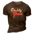 Daddy Claus Dad Merry Xmas Santa Matching Family Group Cute 3D Print Casual Tshirt Brown