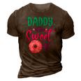 Daddy Of Sweet One 1St Birthday Party Matching Family Donut 3D Print Casual Tshirt Brown