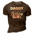Daddy Of The Birthday Daughter Girl Matching Family For Dad 3D Print Casual Tshirt Brown