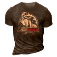 Daddy Saurusrex Dinosaur Men Fathers Day Family Matching 3D Print Casual Tshirt Brown