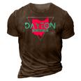 Dayton Ohio Triangle Souvenirs City Lover Gift 3D Print Casual Tshirt Brown
