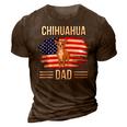 Dog Owner Us Flag 4Th Of July Fathers Day Chihuahua Dad 3D Print Casual Tshirt Brown