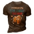 Drinking For Three Funny Baby 4Th Of July Pregnancy Soon Dad 3D Print Casual Tshirt Brown