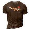 Echale Ganas Rose Vintage Retro Mexican Quote 3D Print Casual Tshirt Brown