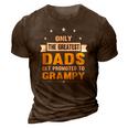 Family 365 The Greatest Dads Get Promoted To Grampy Grandpa 3D Print Casual Tshirt Brown