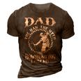 Father Grandpa Dadthe Bowhunting Legend S73 Family Dad 3D Print Casual Tshirt Brown