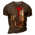 Father Grandpa Day Firefighter Dad America Flag For Hero 375 Family Dad 3D Print Casual Tshirt Brown