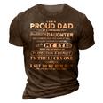 Father Grandpa I Am A Proud Dad Of A Freaking Awesome Daughter406 Family Dad 3D Print Casual Tshirt Brown