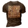 Father Grandpa Im A Proud In Law Of A Freaking Awesome Daughter In Law386 Family Dad 3D Print Casual Tshirt Brown