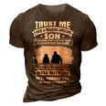 Father Grandpa Trust Me I Have A Freaking Awesome Son He Has Anger Issues 109 Family Dad 3D Print Casual Tshirt Brown
