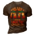 Father Grandpa You Cant Scare Me I Have Two Daughters Vintage Sunset 22 Family Dad 3D Print Casual Tshirt Brown