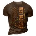 Fathers Day Best Dad Ever With Us American Flag V2 3D Print Casual Tshirt Brown