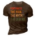 Fortunato Name Shirt Fortunato Family Name V4 3D Print Casual Tshirt Brown