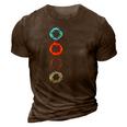 Four Elements Air Earth Fire Water Ancient Alchemy Symbols 3D Print Casual Tshirt Brown