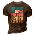Free Throws Or Pink Bows Papa Loves You Gender Reveal Men 3D Print Casual Tshirt Brown