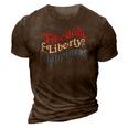 Freedom Liberty Happiness Red White And Blue 3D Print Casual Tshirt Brown