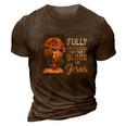 Fully Vaccinated By The Blood Of Jesus Cross Faith Christian 3D Print Casual Tshirt Brown
