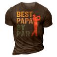 Funny Best Papa By Par Fathers Day Golf Gift Grandpa 3D Print Casual Tshirt Brown