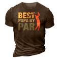 Funny Best Papa By Par Fathers Day Golf Gift Grandpa Classic 3D Print Casual Tshirt Brown