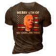 Funny Biden Confused Merry Happy 4Th Of You Know The Thing 3D Print Casual Tshirt Brown