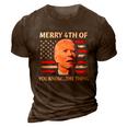 Funny Biden Independence Day Merry Happy 4Th Of July 3D Print Casual Tshirt Brown