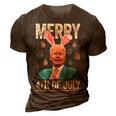 Funny Bunny Joe Biden 4Th Of July Happy Easter Day V2 3D Print Casual Tshirt Brown