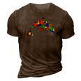 Funny Dolphin Puzzle Animals Lover Autism Awareness 3D Print Casual Tshirt Brown