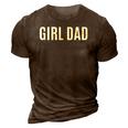 Girl Dad Fathers Day Gift From Daughter Baby Girl Raglan Baseball Tee 3D Print Casual Tshirt Brown