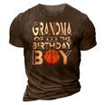 Grandma Of The Birthday Boy Party A Favorite Boy Basketball 3D Print Casual Tshirt Brown