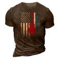Guitar Music Musician 4Th Of July American Flag Usa America 3D Print Casual Tshirt Brown