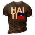 Haiti Flag Haiti Nationalist Haitian 3D Print Casual Tshirt Brown
